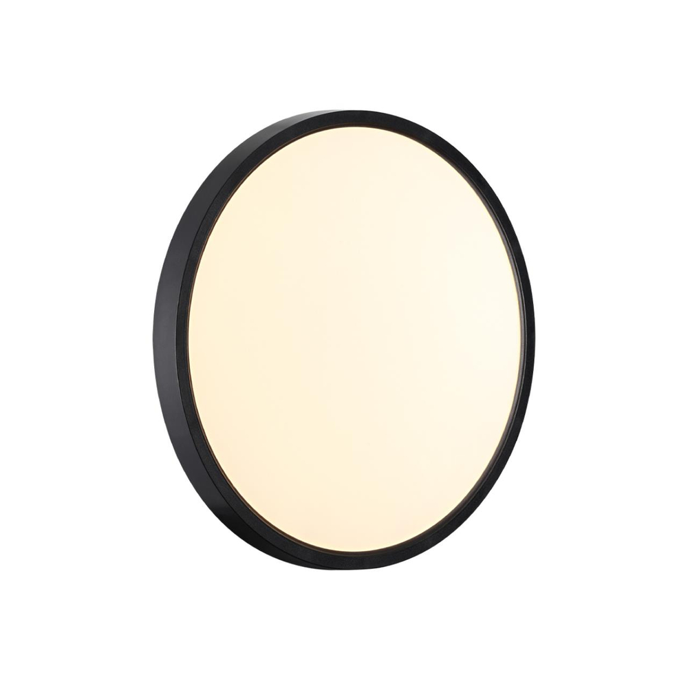 7660/24L MITRA LED SN 554 Светильник пластик/белый/черный LED 24Вт 3000/4000K D300 IP40 ALFA BLACK