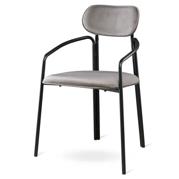 Стул Ror, Round, серый велюр