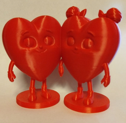 Два милых влюблённых сердечка 2- Валентинка универсальный подарок на день влюблённых