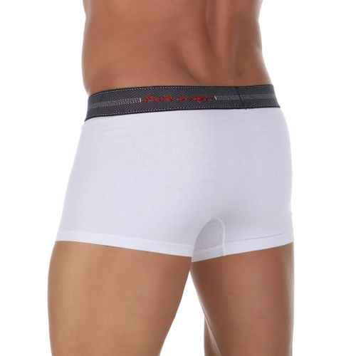 Мужские трусы боксеры белые с серой резинкой Diesel