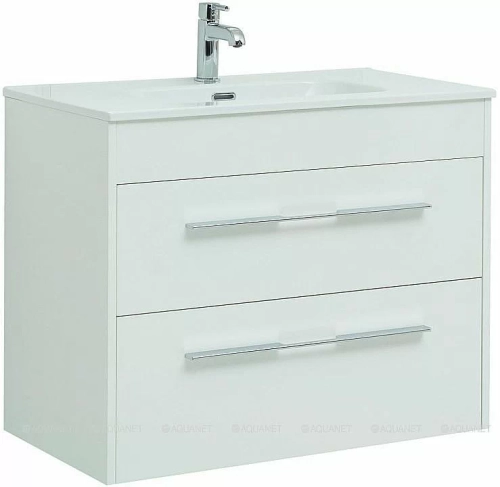 Тумба с раковиной Aquanet Августа 277508 80 белый