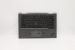 Верхняя панель с клавиатурой (топкейс) для ноутбука Lenovo ThinkPad X1 Yoga 4th Gen. раскладка - русская, с подсветкой, серая (5M10V24935), оригинал