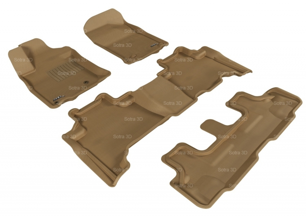 Коврики салона Sotra 3D Lux для Toyota Prado 150 2010- серые. Артикул ST 74-00412
