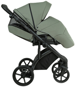 Детская коляска Roan Bass Next 2.0 3 в 1 с автокреслом Tutis Elo Lux EduSky Black BSN/43/2 Sage Green/Black/руч.Black