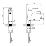 LM4537C UNIT Смеситель для умывальника, монолитный, хром
