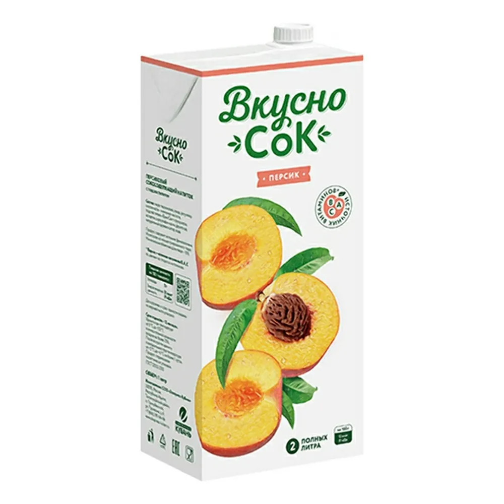 Напиток "Вкусно Сок" персик 1л