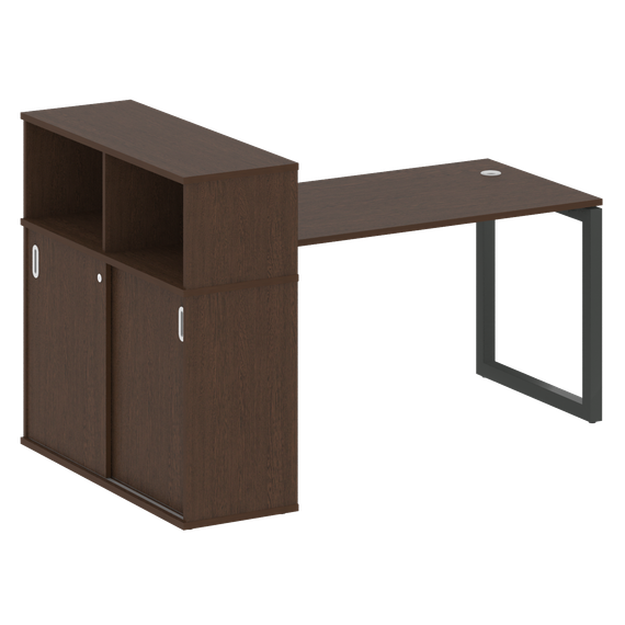 Метал Систем Куатро Стол письменный с шкафом-купе на О-образном м/к 50БО.РС-СШК-3.3 Т