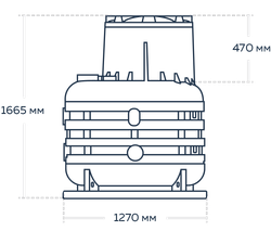 Кессон для скважины Мультпласт Термит 1-5 вертикальная (1270x1270x1700см;62кг;зеленый) - арт.555485.2
