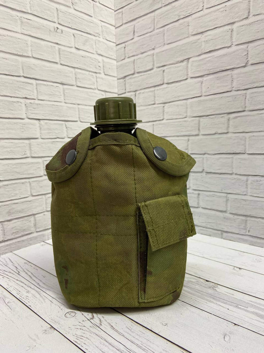 Армейская фляга с котелком / мох