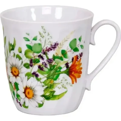 Кружка 350 мл Луговые ромашки Витая