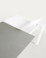 Стол Atta 160 (220) x90 белый керамика