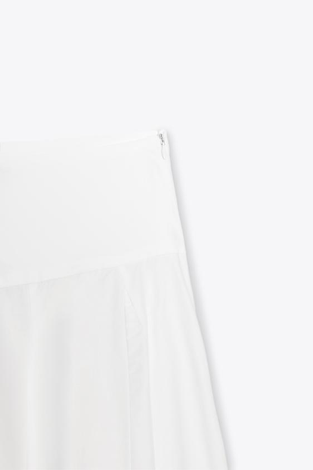 ZARA ЮБКА МИДИ АСИММЕТРИЧНАЯ, БЕЛЫЙ