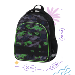Ранец Berlingo Expert Plus "Black and green" 38*29*15см, 2 отделения, 2 кармана, анатомическая спинка share