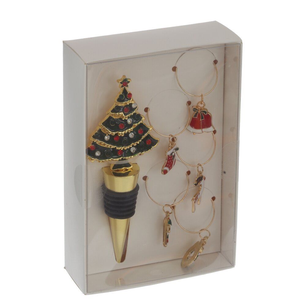 GAEM Набор: пробка для бутылки и декор для бокалов, L9 W3,5 H14 см