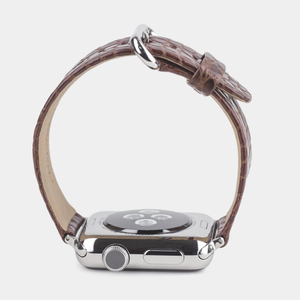Ремешок для Apple Watch 44/45/46 mm из кожи аллигатора, коричневого цвета