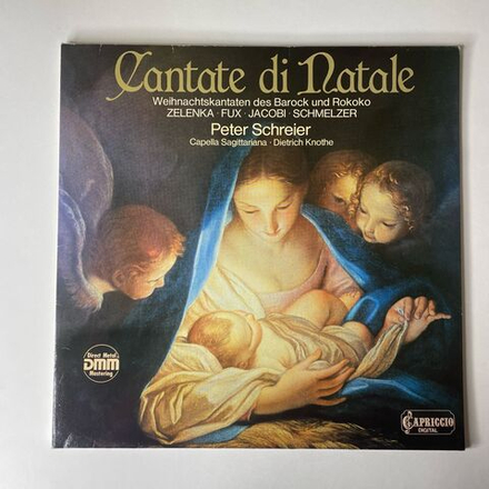 Винтажная виниловая пластинка LP Peter Schreier, Cappella Sagittariana, Dietrich Knothe, Cantate di Natale Weihnachtskantaten Des Barock Und Rokoko (Германия 1977)