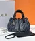 Сумка Dior Toujours Жаккард Denim Dior Oblique синего цвета