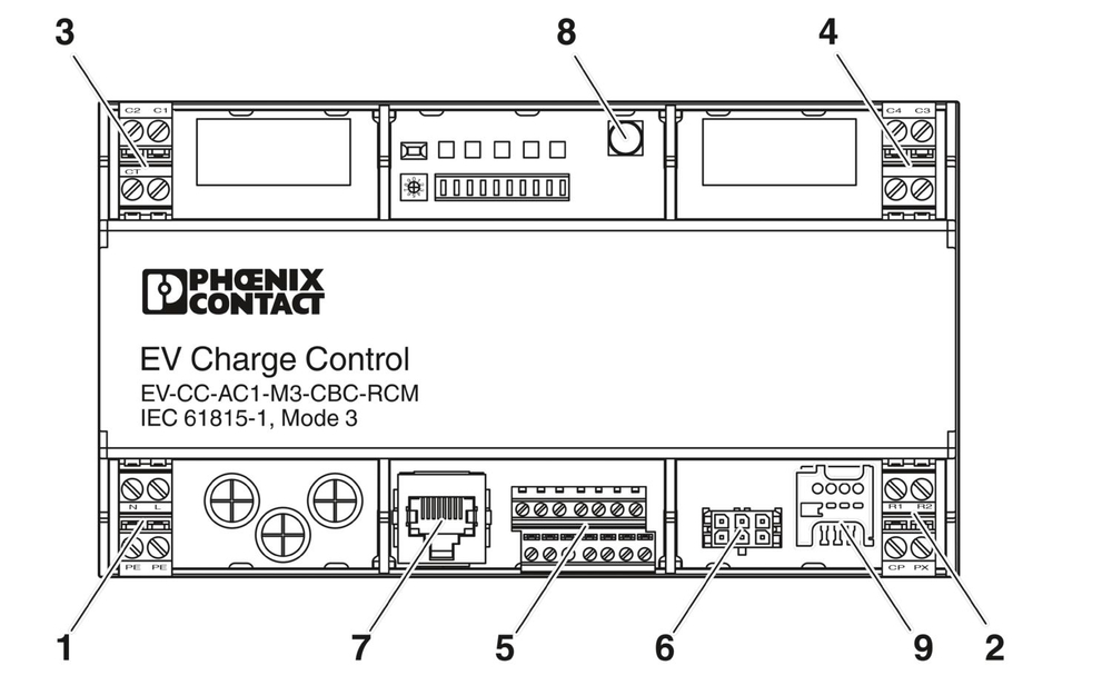 1018702 - EV-CC-AC1-M3-CBC-RCM-ETH-3G - AC yправление зарядкой