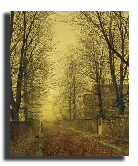 Репродукция "Джона Аткинсона Гримшоу - В осеннем золотом сиянии"
