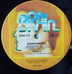 Винтажная виниловая пластинка LP Novalis Sonnenwende (Germany 1980)