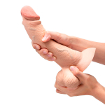 Телесный анальный фаллоимитатор 22см b-Vibe Slipskin Curved BV-061-CRM