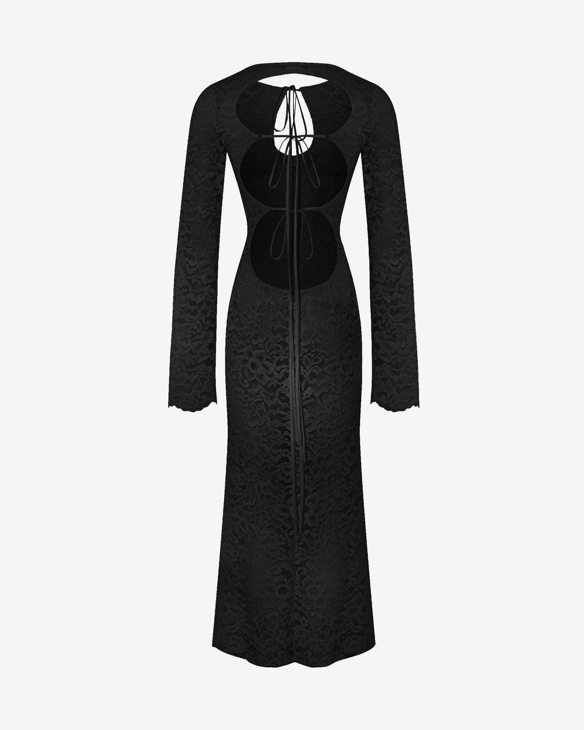 Платье миди из кружева с открытой спиной