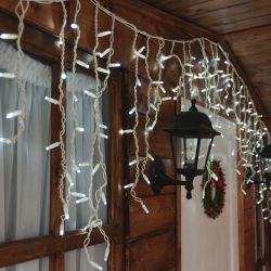 ULD-B3010-200-SWK WHITE IP67 Бахрома светодиодная со статическим свечением. 3м. Соединяемая. 200 светодиодов. Белый свет. Провод белый. TM Uniel.