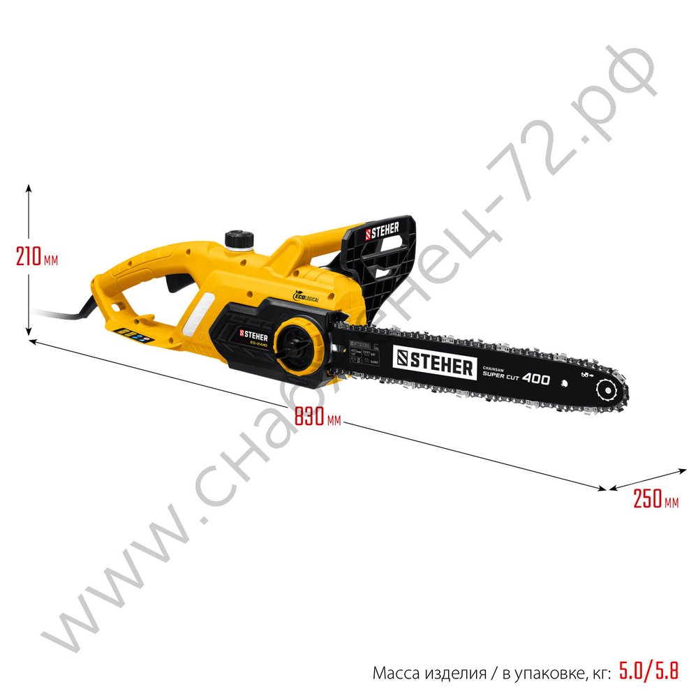 STEHER 2400 Вт, 40 см шина, электрическая цепная пила (ES-2440)