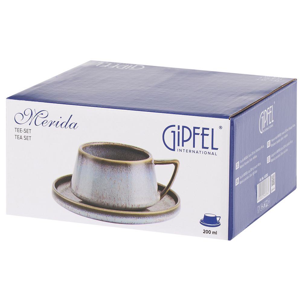 Чайная пара Gipfel Merida 43286 чашка 200 мл, блюдце 14 см