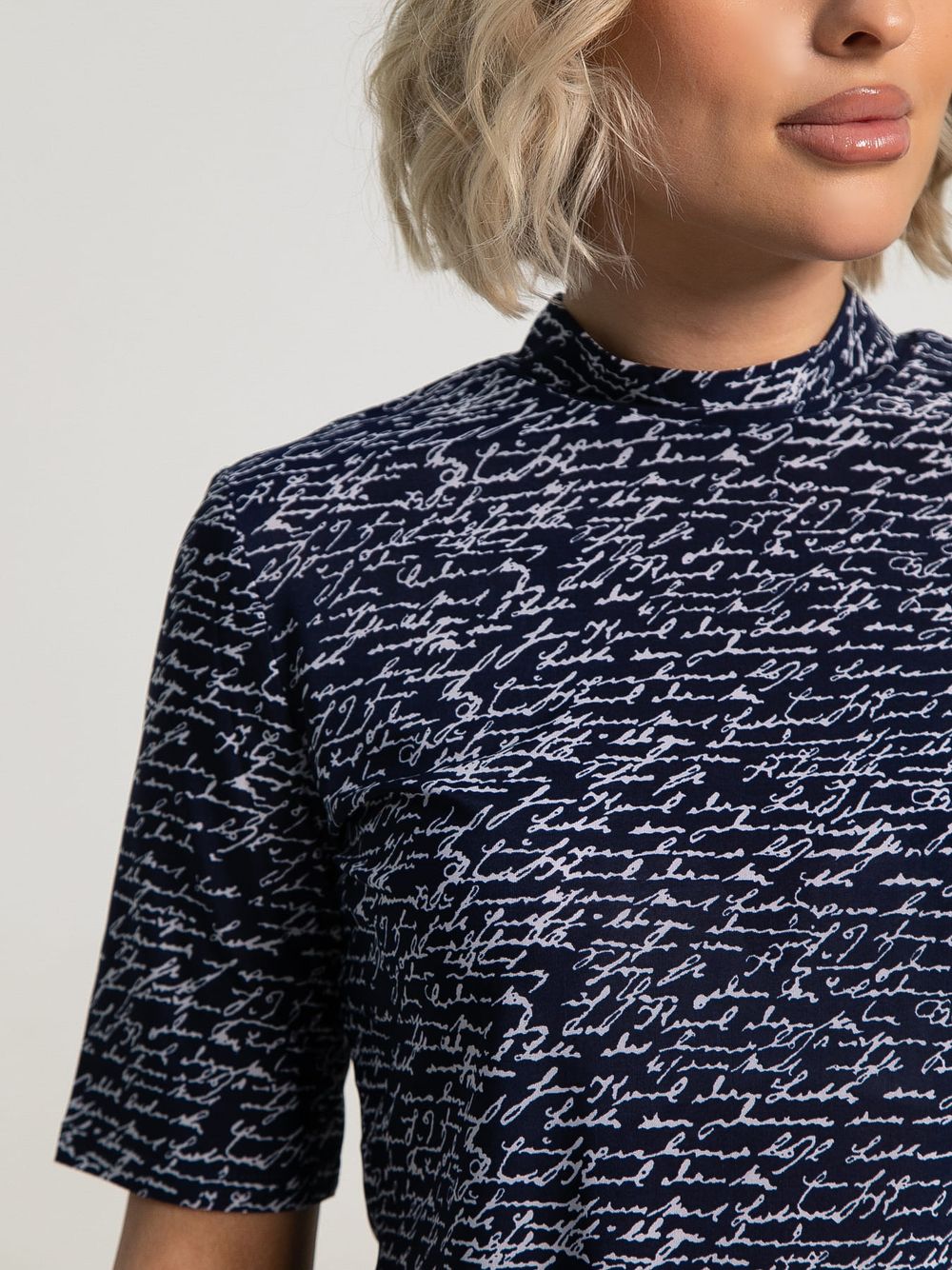 Водолазка с коротким рукавом (темно-синяя) Б15596-50М LT Collection