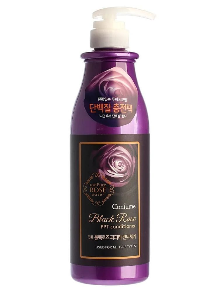 Шампунь Welcos Confume Black Rose PPT Черная роза восстанавливает секущиеся кончики Shampoo 750 г