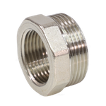 Футорка латунь никель Ду 32х25 (1 1/4"х1") НР/ВР VALFEX VF.581.N.114.100