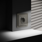 Розетка встраиваемая VOLTUM S70 с заземлением и защитными шторками, 16А, с USB, A+С, (шелк)