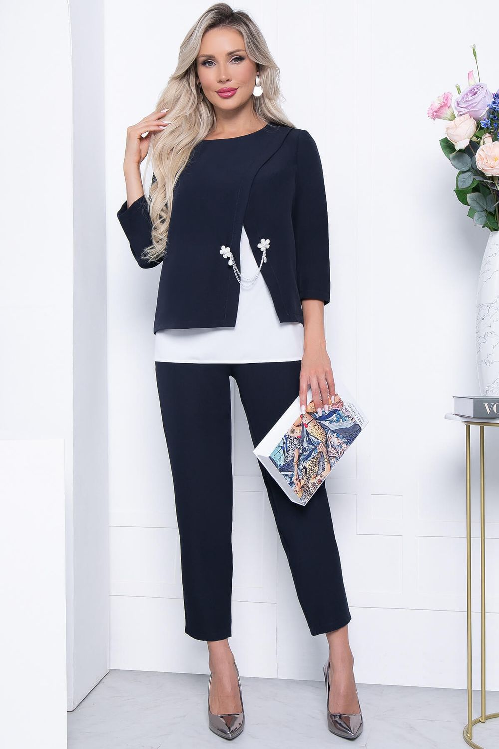 Костюм тройка "Стефания" (блю) К7114 LT Collection (Акция)