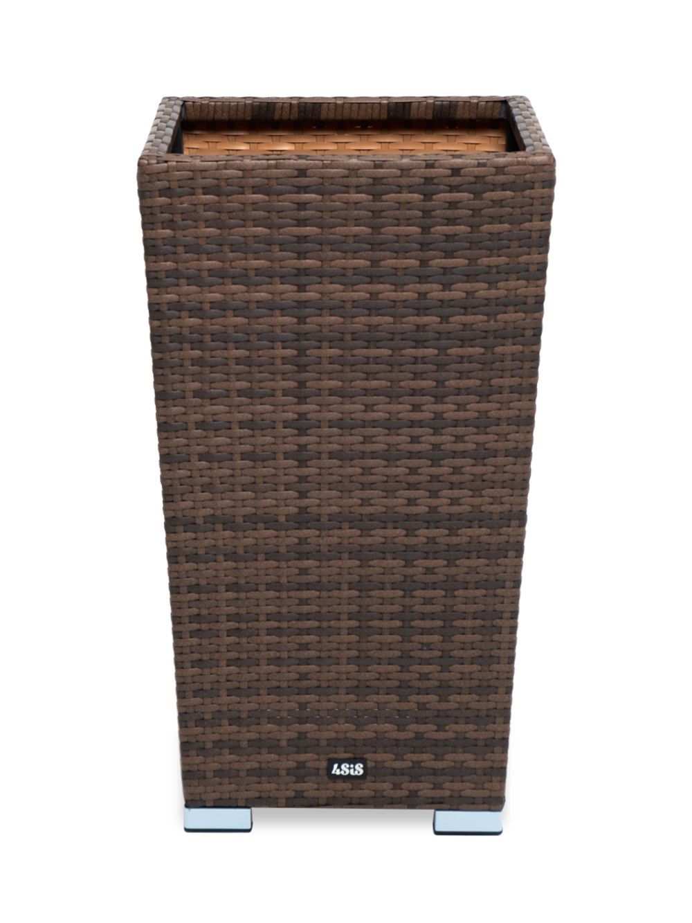 "Капучино" кашпо для цветов плетеное из искусственного ротанга, цвет коричневый