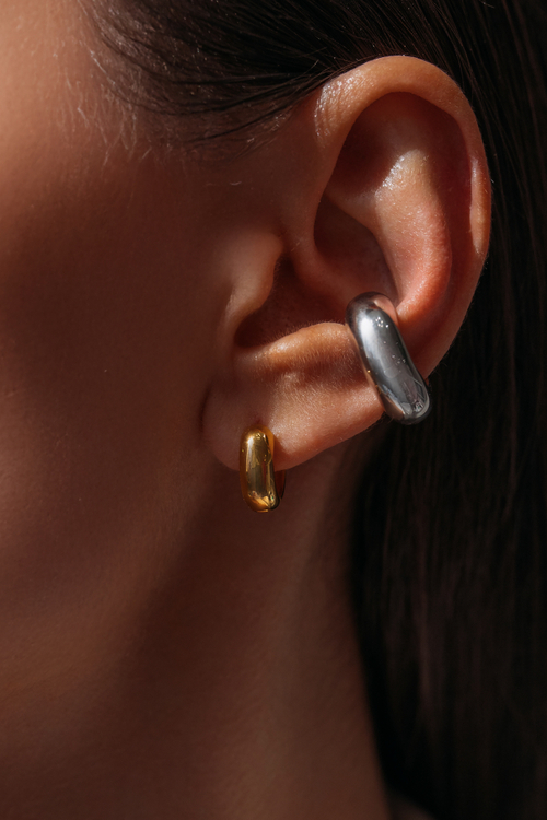 Кафф "Бублик" в серебре