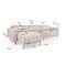 3-местный диван Singa с левым шезлонгом белого цвета 296 см