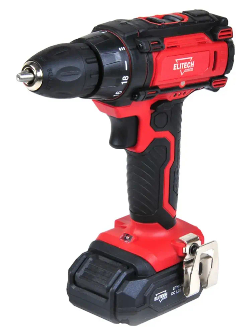Дрель шуруповерт аккумуляторная ELITECH ДА 12СЛ Промо, 12В, 2Х1,7Ач, кейс.