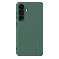 Усиленный чехол зеленого цвета (Deep Green) от Nillkin для смартфона Samsung Galaxy S24, серия Super Frosted Shield Pro