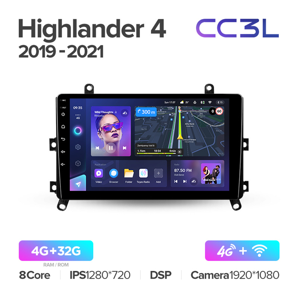 Teyes CC3L 9"для Toyota Highlander 2019-2021