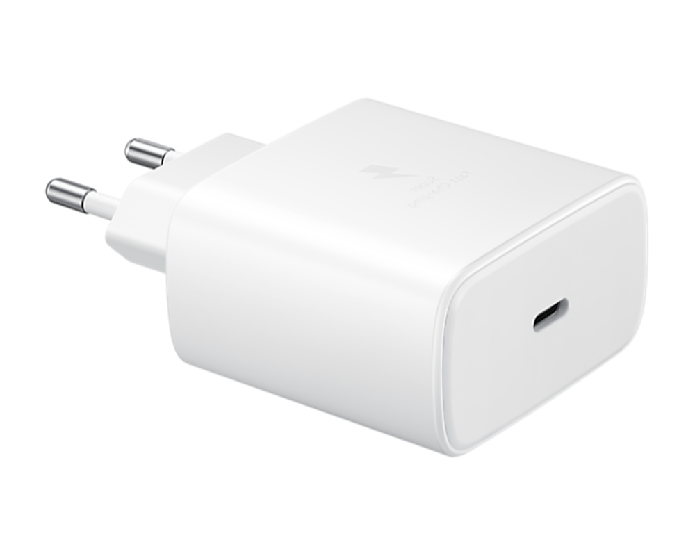 Сетевое зарядное устройство Samsung EP-TA845, USB-C + кабель Type-C, 45Вт, White (Белый)
