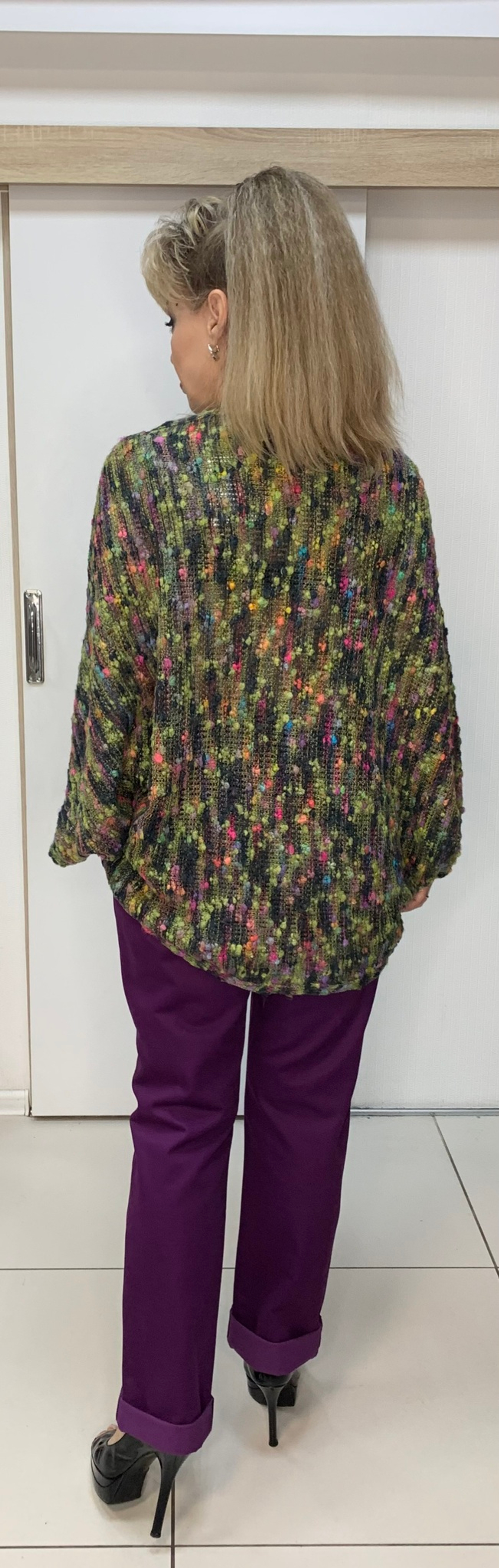 Буклированный  блузон-джемпер