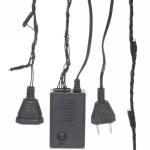 Гирлянда для улицы «Водопад» нить 7м 80 ламп LED чёрный провод, 8 реж, IP-54, Белый (возможность соединения)