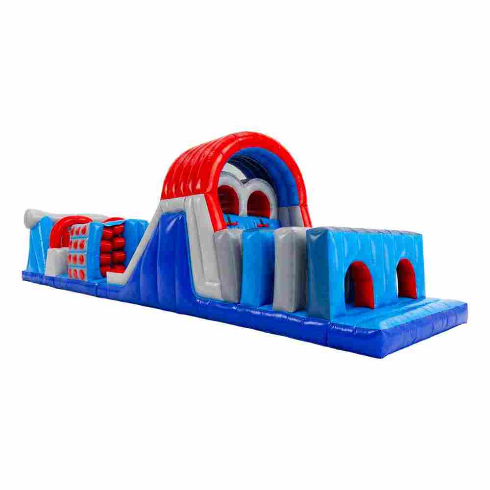 Коммерческая надувная полоса препятствий «Ракета», 14×3×3 м