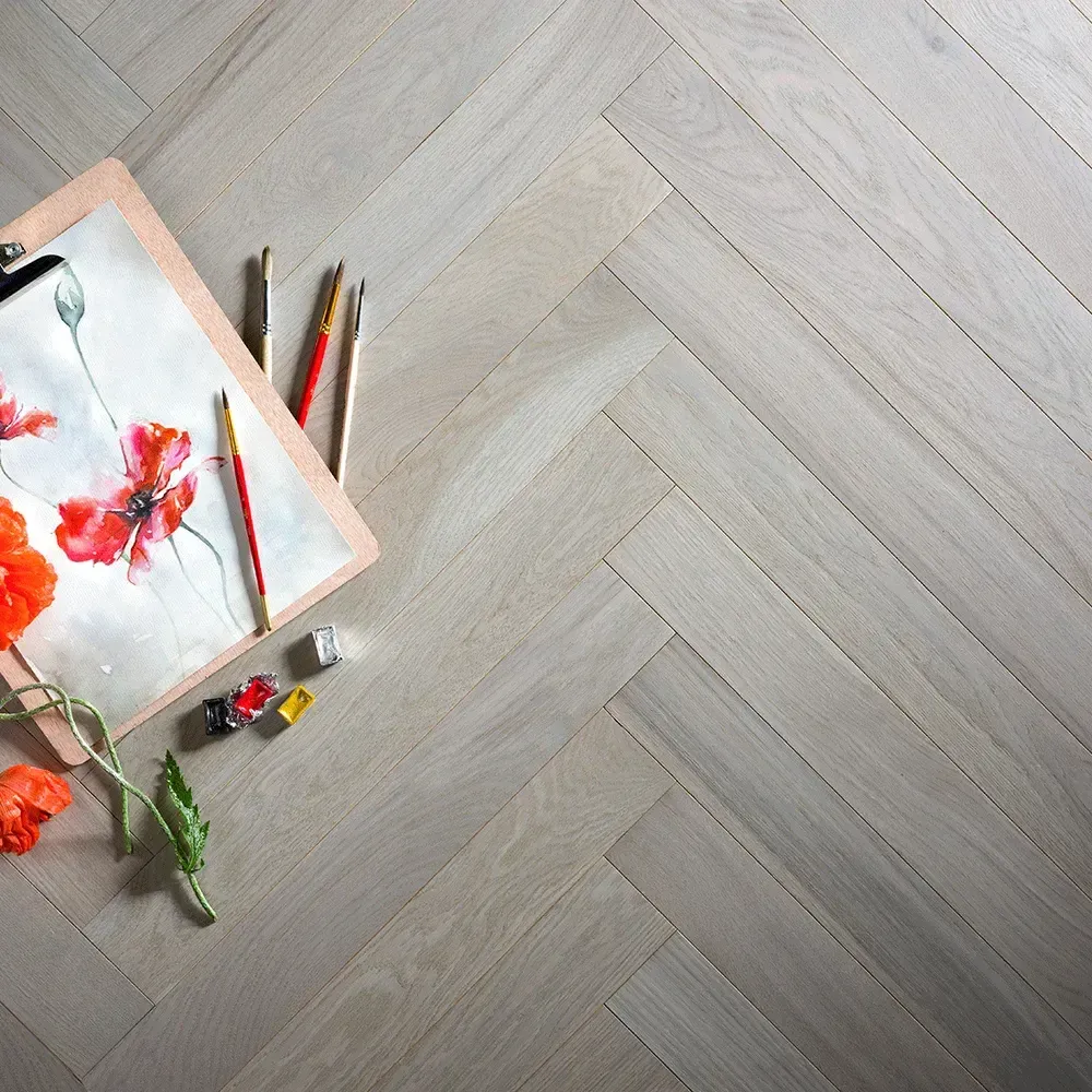 Инженерный паркет Coswick Дуб Серая Пейна (Paynes Grey) Шелковое масло ультраматовое