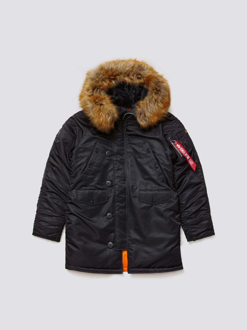 Куртка Аляска Женская - Alpha N-3B W Parka (черный/оранж - black/orange)