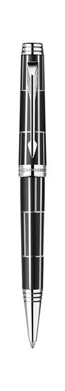 Шариковая ручка Parker Premier Luxury 2013, K560, цвет: черный и серебристый (Black СT), стержень: чернила черного цвета (Black), 1876393
