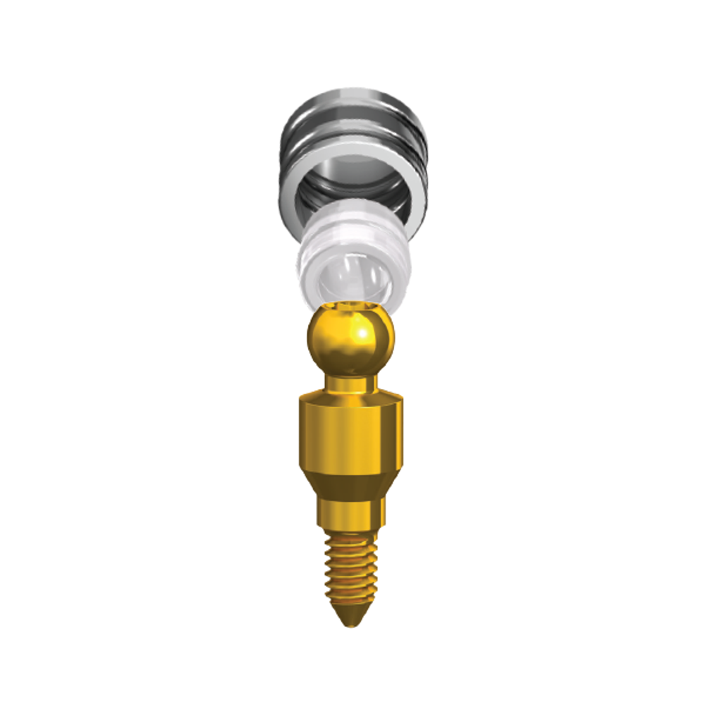 Аттачмент шаровидный с колпачками AB Dental P5 Set, (5 мм), узкая платформа