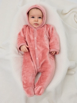 Теплый комбинезон для новорожденных девочек