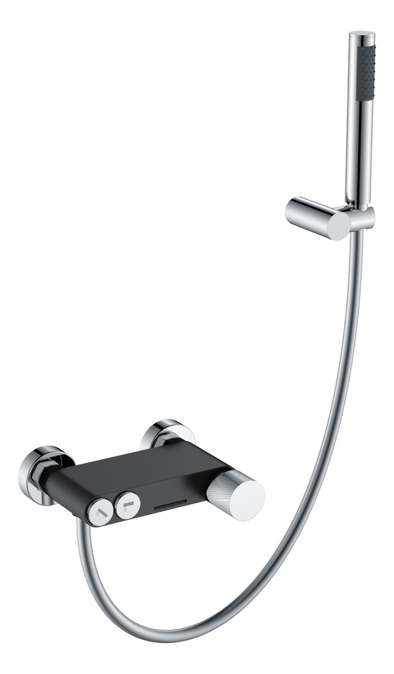 Смеситель STICK для ванны BLACK TOUCH CHROME